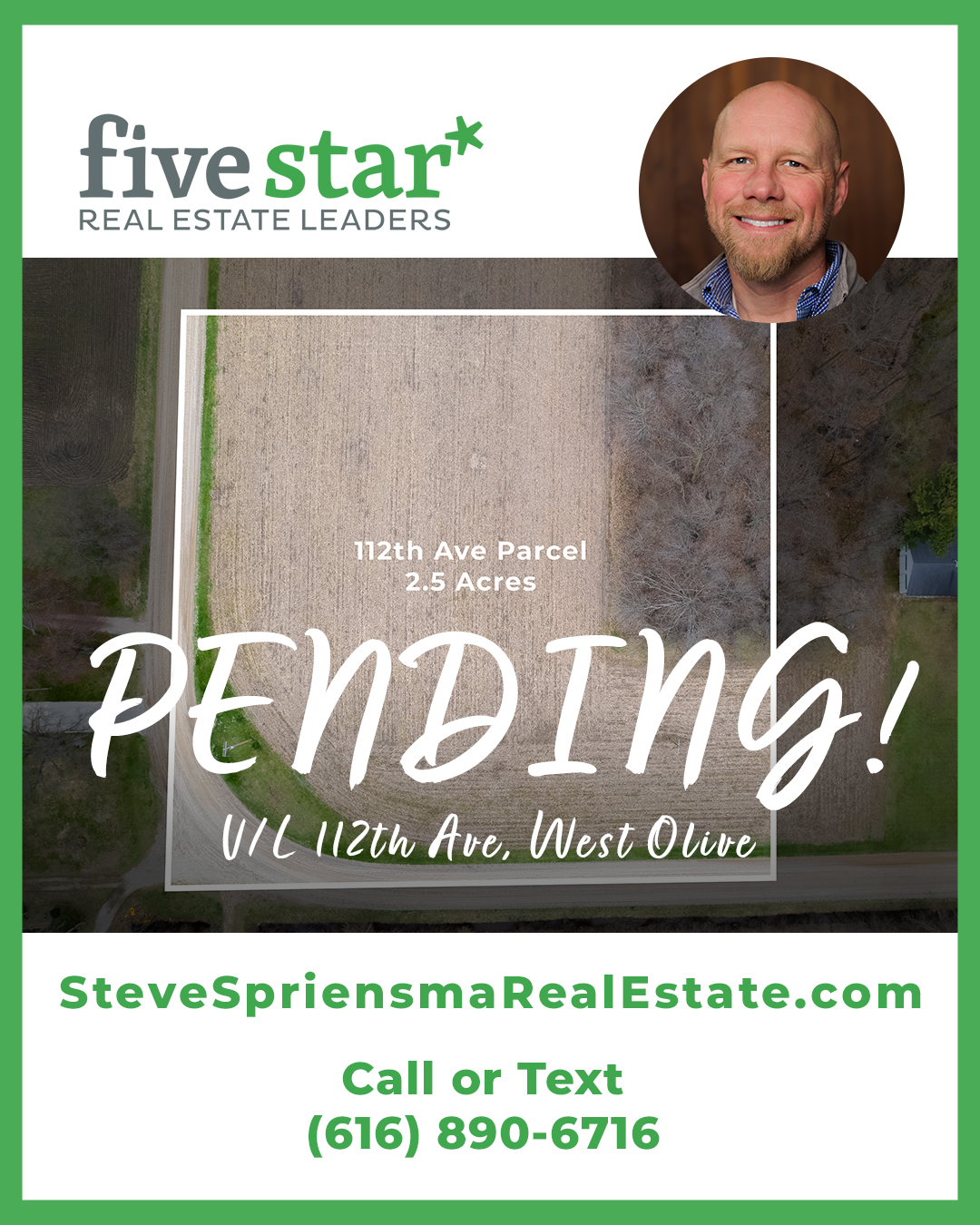Steve Spriensma sells a parcel in West Olive, Michigan